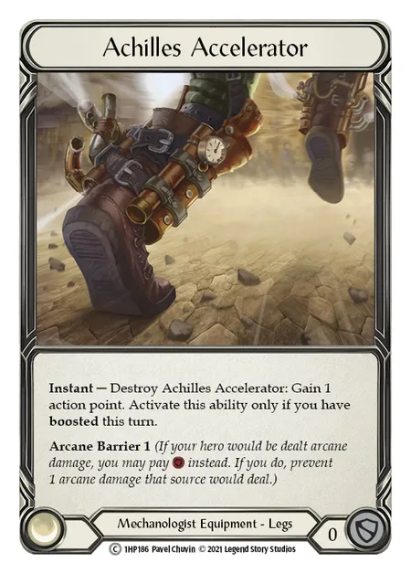 (1HP186) Flesh & Blood TCG History Pack 1 Single: Achilles Accelerator (Regular) Common