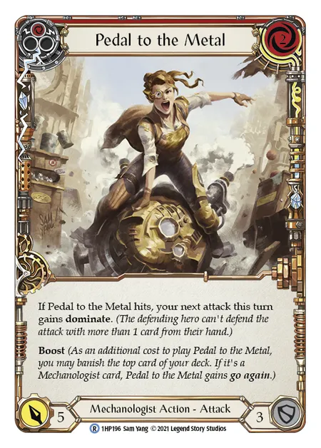 (1HP196) Flesh & Blood TCG History Pack 1 Single: Pedal to the Metal (Red) (Regular) Rare