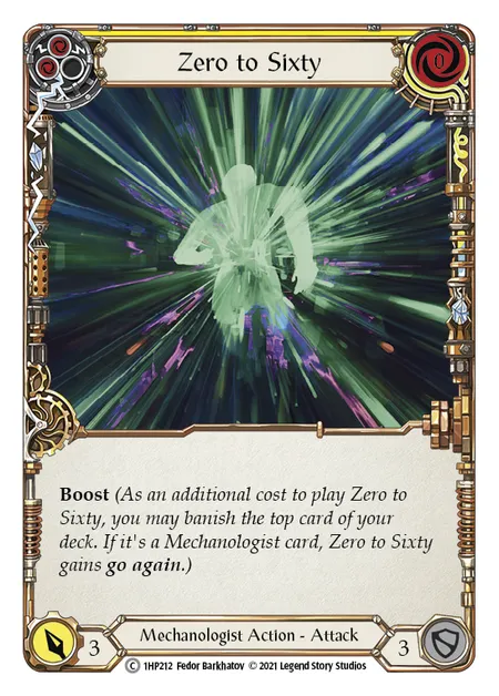 (1HP212) Flesh & Blood TCG History Pack 1 Single: Zero to Sixty (Yellow) (Regular) Common