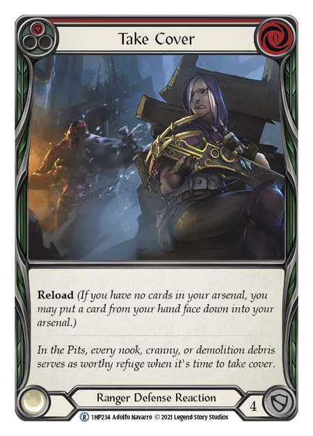 (1HP234) Flesh & Blood TCG History Pack 1 Single: Take Cover (Red) (Regular) Rare