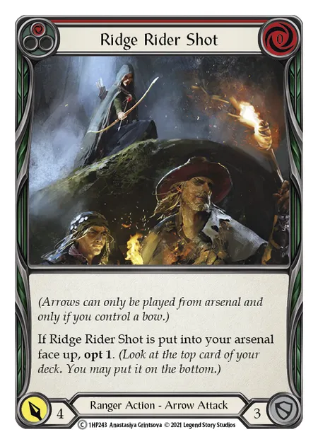 (1HP243) Flesh & Blood TCG History Pack 1 Single: Ridge Rider Shot (Red) (Regular) Common