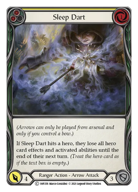 (1HP256) Flesh & Blood TCG History Pack 1 Single: Sleep Dart (Yellow) (Regular) Common