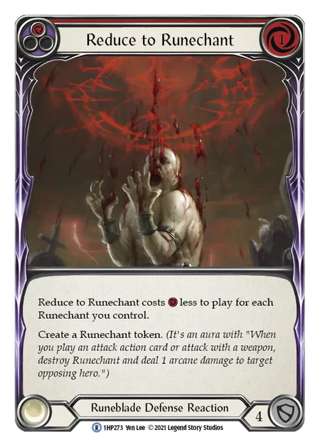 (1HP273) Flesh & Blood TCG History Pack 1 Single: Reduce to Runechant (Red) (Regular) Rare