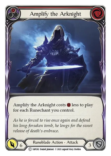 (1HP282) Flesh & Blood TCG History Pack 1 Single: Amplify the Arknight (Red) (Regular) Common