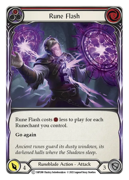 (1HP288) Flesh & Blood TCG History Pack 1 Single: Rune Flash (Red) (Regular) Common
