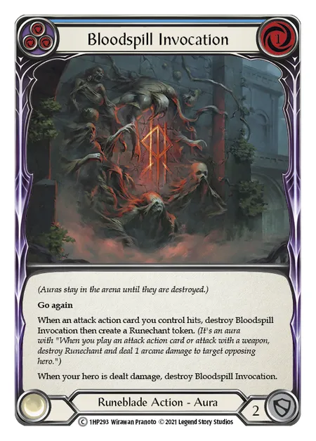 (1HP293) Flesh & Blood TCG History Pack 1 Single: Bloodspill Invocation (Blue) (Regular) Common