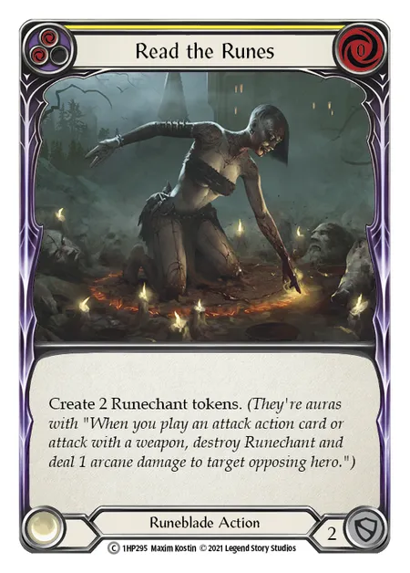 (1HP295) Flesh & Blood TCG History Pack 1 Single: Read the Runes (Yellow) (Regular) Common