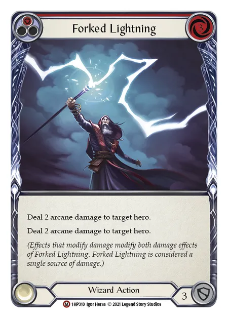 (1HP310) Flesh & Blood TCG History Pack 1 Single: Forked Lightning (Regular) Majestic