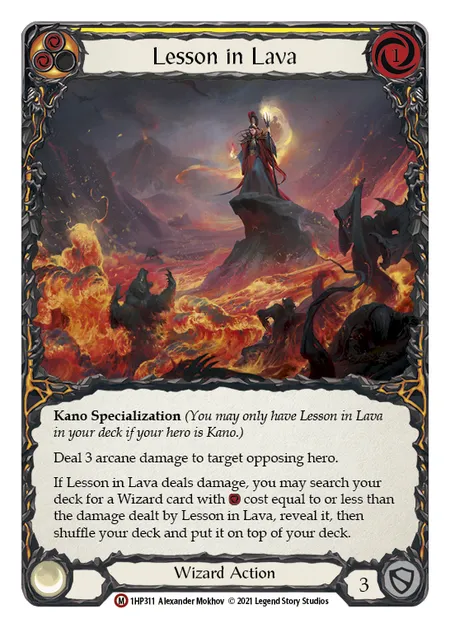 (1HP311) Flesh & Blood TCG History Pack 1 Single: Lesson in Lava (Regular) Majestic