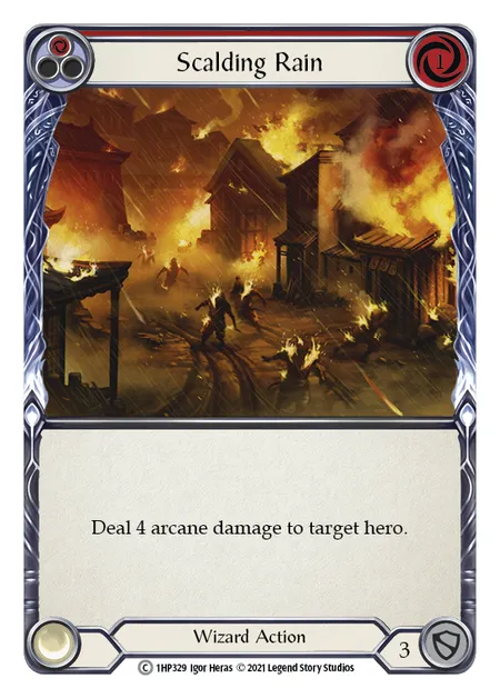 (1HP329) Flesh & Blood TCG History Pack 1 Single: Scalding Rain (Red) (Regular) Common