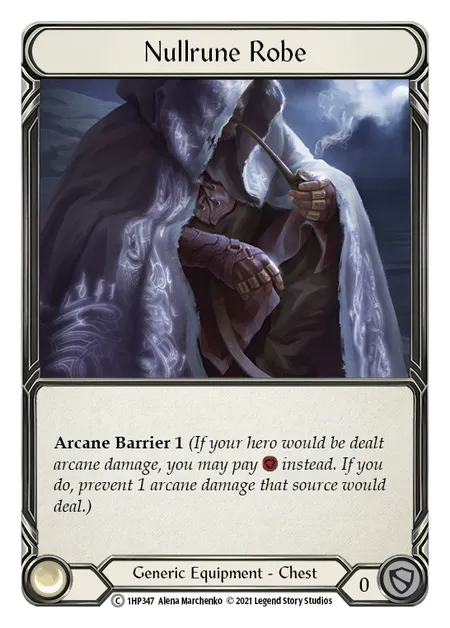 (1HP347) Flesh & Blood TCG History Pack 1 Single: Nullrune Robe (Regular) Common