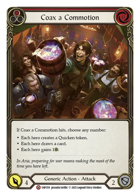 (1HP359) Flesh & Blood TCG History Pack 1 Single: Coax a Commotion (Regular) Majestic