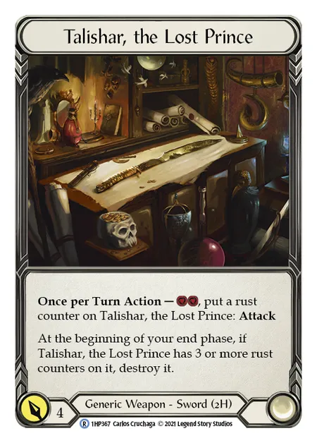 (1HP367) Flesh & Blood TCG History Pack 1 Single: Talishar, the Lost Prince (Regular) Rare
