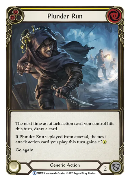 (1HP379) Flesh & Blood TCG History Pack 1 Single: Plunder Run (Yellow) (Regular) Rare
