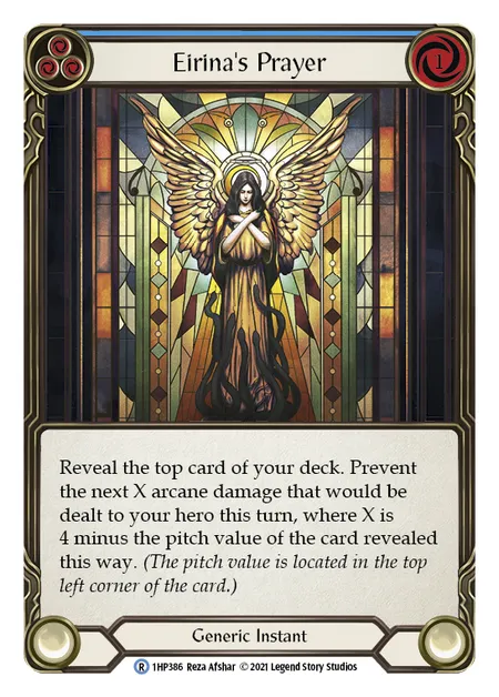 (1HP386) Flesh & Blood TCG History Pack 1 Single: Eirina's Prayer (Blue) (Regular) Rare