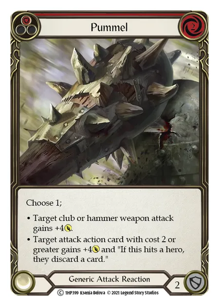 (1HP399) Flesh & Blood TCG History Pack 1 Single: Pummel (Red) (Regular) Common