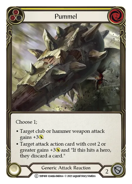 (1HP400) Flesh & Blood TCG History Pack 1 Single: Pummel (Yellow) (Regular) Common