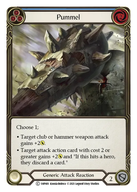(1HP401) Flesh & Blood TCG History Pack 1 Single: Pummel (Blue) (Regular) Common