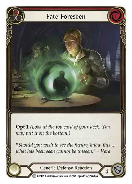 (1HP405) Flesh & Blood TCG History Pack 1 Single: Fate Foreseen (Red) (Regular) Common