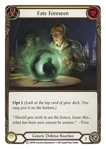 (1HP406) Flesh & Blood TCG History Pack 1 Single: Fate Foreseen (Yellow) (Regular) Common