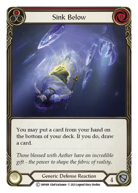 (1HP408) Flesh & Blood TCG History Pack 1 Single: Sink Below (Red) (Regular) Common
