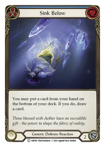 (1HP410) Flesh & Blood TCG History Pack 1 Single: Sink Below (Blue) (Regular) Common