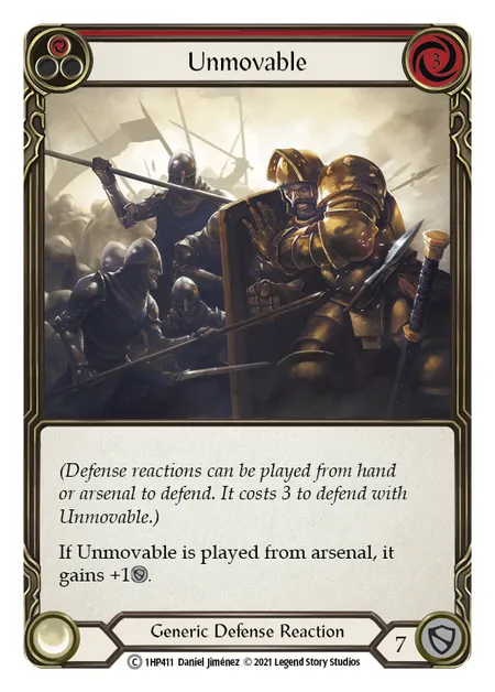 (1HP411) Flesh & Blood TCG History Pack 1 Single: Unmovable (Red) (Regular) Common