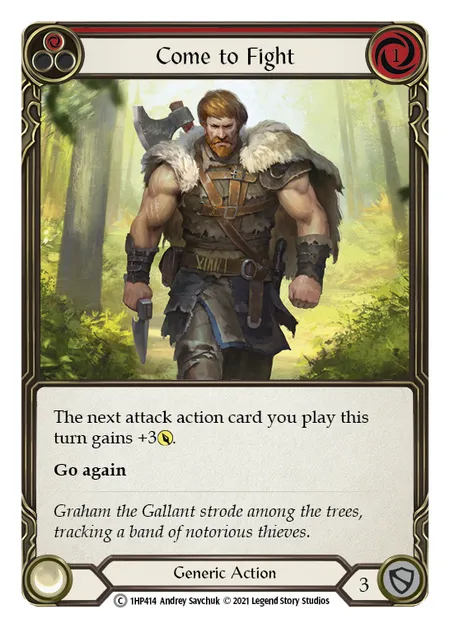 (1HP414) Flesh & Blood TCG History Pack 1 Single: Come to Fight (Red) (Regular) Common