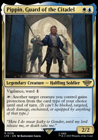 (218) Magic The Gathering The Lord of the Rings: Tales of Middle-earth Single: Pippin, Guard of the Citadel Rare