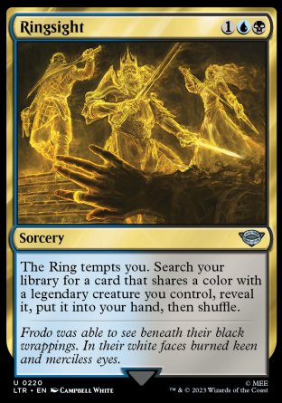 (220) Magic The Gathering The Lord of the Rings: Tales of Middle-earth Single: Ringsight Uncommon