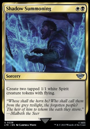 (226) Magic The Gathering The Lord of the Rings: Tales of Middle-earth Single: Shadow Summoning Uncommon