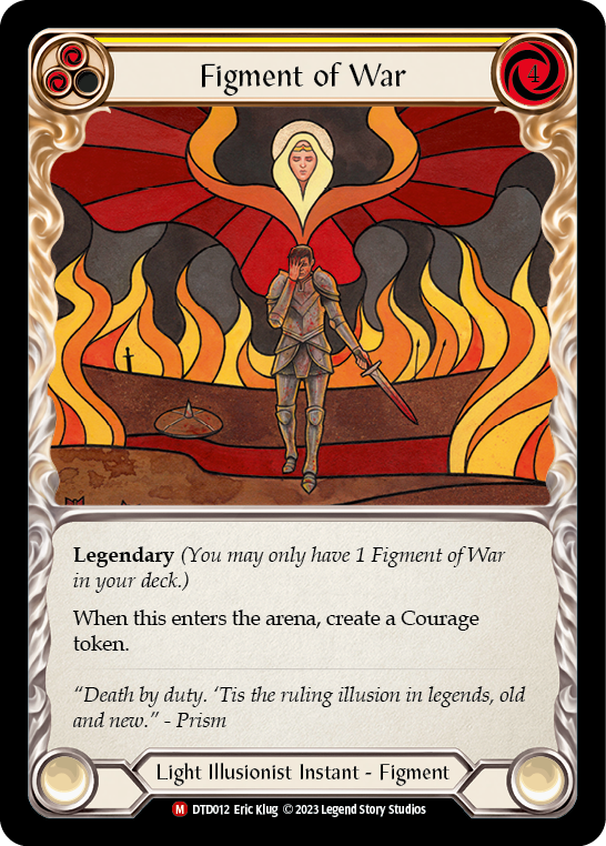 (DTD012) Flesh & Blood TCG Dusk till Dawn Single: Figment of War // Bellona, Archangel of War (Regular) Majestic