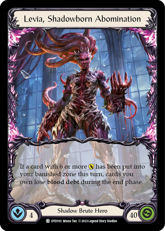 (DTD103) Flesh & Blood TCG Dusk till Dawn Single: Levia, Shadowborn Abomination (Regular) Common