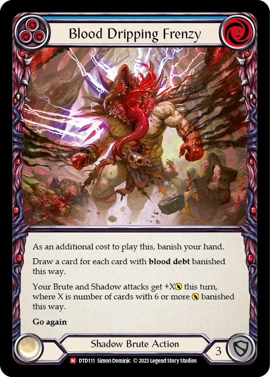 (DTD111) Flesh & Blood TCG Dusk till Dawn Single: Blood Dripping Frenzy (Regular) Majestic