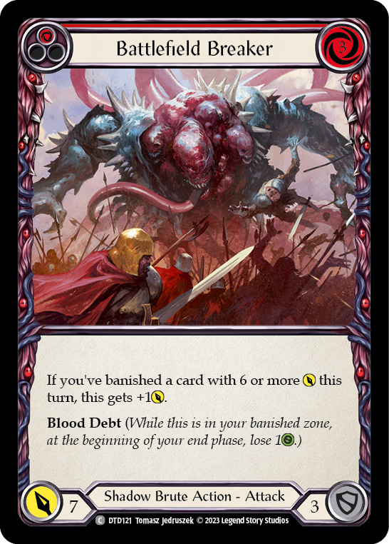 (DTD121) Flesh & Blood TCG Dusk till Dawn Single: Battlefield Breaker (Red) (Regular) Common