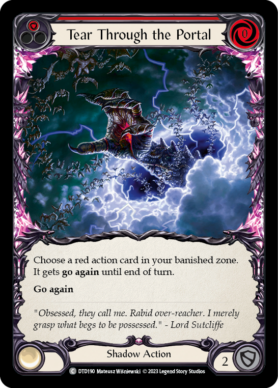 (DTD190) Flesh & Blood TCG Dusk till Dawn Single: Tear Through the Portal (Red) (Regular) Common