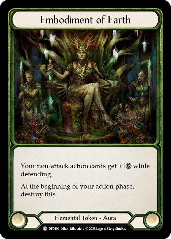 (DTD194) Flesh & Blood TCG Dusk till Dawn Single: Embodiment of Earth (Regular) Common