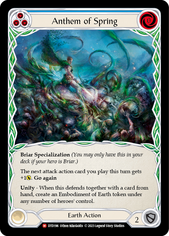 (DTD196) Flesh & Blood TCG Dusk till Dawn Single: Anthem of Spring (Regular) Majestic