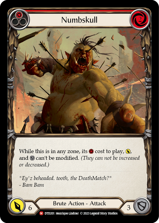 (DTD201) Flesh & Blood TCG Dusk till Dawn Single: Numbskull (Regular) Majestic