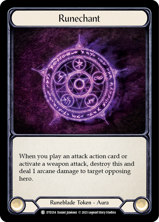 (DTD214) Flesh & Blood TCG Dusk till Dawn Single: Runechant (Regular) Common