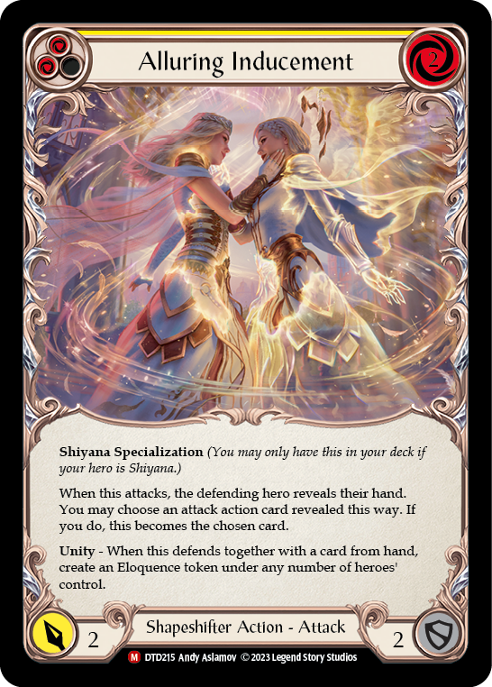 (DTD215) Flesh & Blood TCG Dusk till Dawn Single: Alluring Inducement (Regular) Majestic