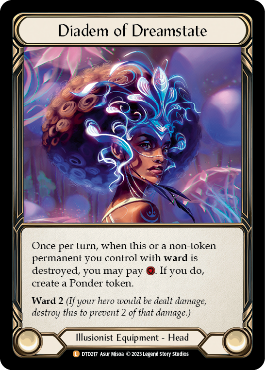 (DTD217) Flesh & Blood TCG Dusk till Dawn Single: Diadem of Dreamstate (Rainbow Foil) Legendary