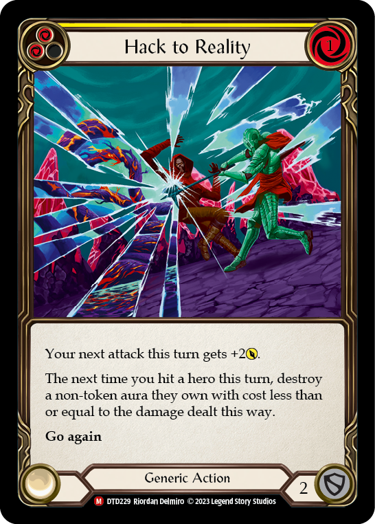 (DTD229) Flesh & Blood TCG Dusk till Dawn Single: Hack to Reality (Regular) Majestic