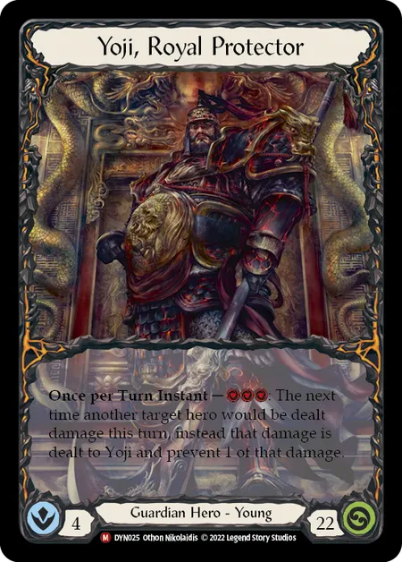 (DYN025) Flesh & Blood TCG Dynasty Single: Yoji, Royal Protector (Rainbow Foil) Majestic