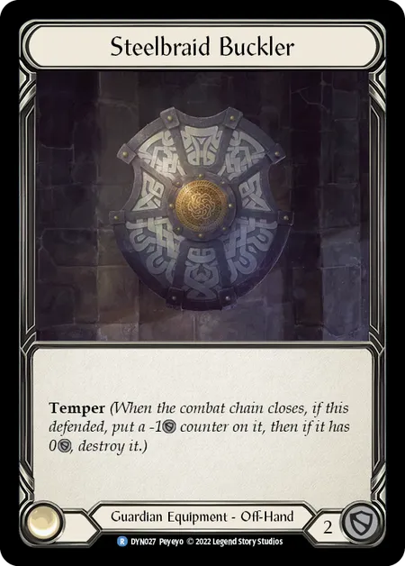 (DYN027) Flesh & Blood TCG Dynasty Single: Steelbraid Buckler (Cold Foil) Rare