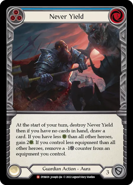 (DYN029) Flesh & Blood TCG Dynasty Single: Never Yield (Regular) Majestic