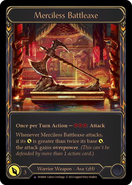 (DYN068) Flesh & Blood TCG Dynasty Single: Merciless Battleaxe (Marvel) Marvel
