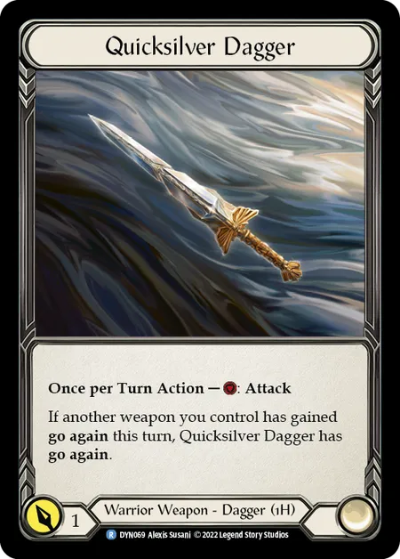 (DYN069) Flesh & Blood TCG Dynasty Single: Quicksilver Dagger (Rainbow Foil) Rare
