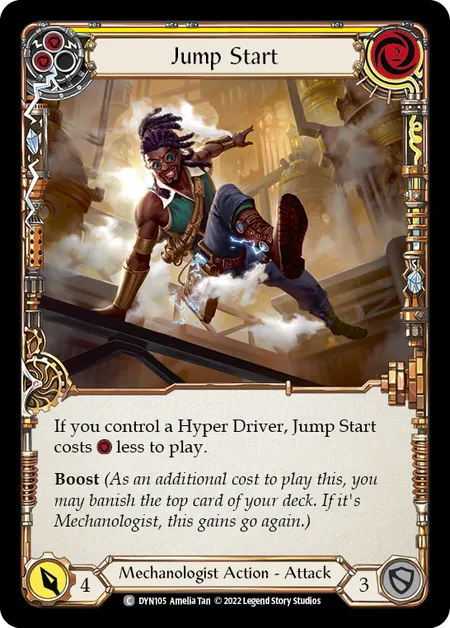 (DYN105) Flesh & Blood TCG Dynasty Single: Jump Start (Yellow) (Regular) Common