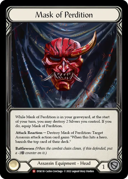 (DYN118) Flesh & Blood TCG Dynasty Single: Mask of Perdition (Cold Foil) Majestic